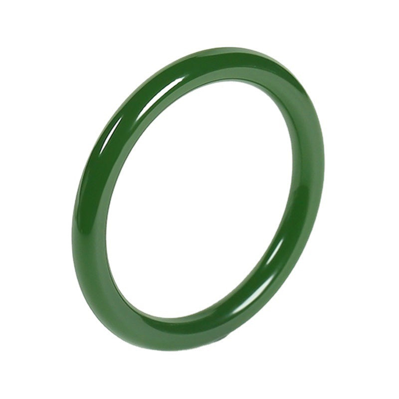 Bracelet Jonc Longevity en Jade Cyan Naturel | Harmonie & Longévité Symbolique