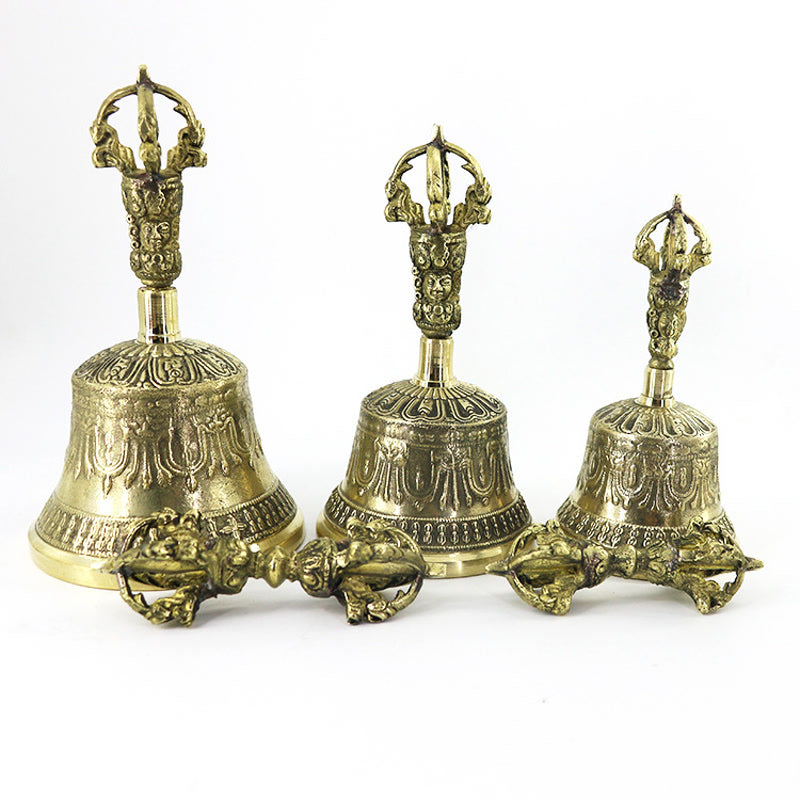 Petit Ensemble Cloche de Méditation et Vajra Dorje en Cuivre
