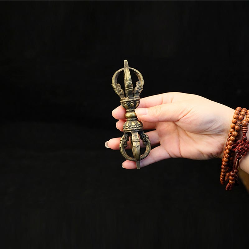 Vajra Dorje Tibétain en Cuivre Fait Main au Népal | Décoration Méditation