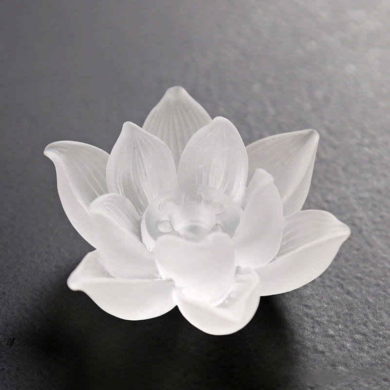 Porte-Encens Lotus Blanc en Cristal Liuli – Méditation & Sérénité