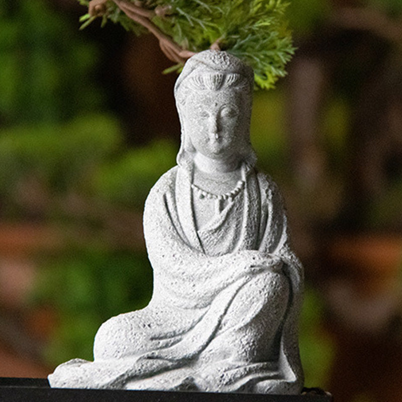 Statue Avalokiteshvara en grès – Bénédiction et sérénité pour la maison
