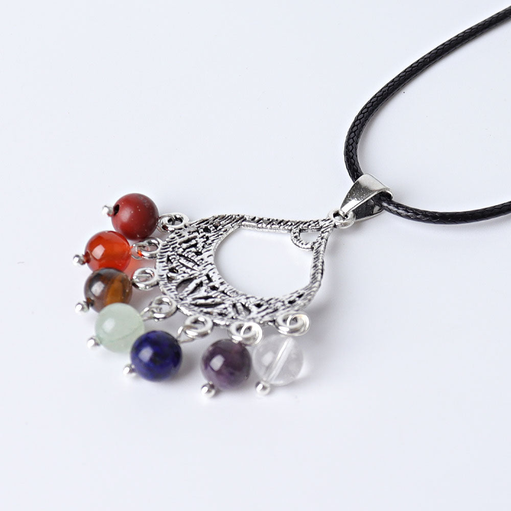 Pendentif Chakra 7 Pierres 38mm