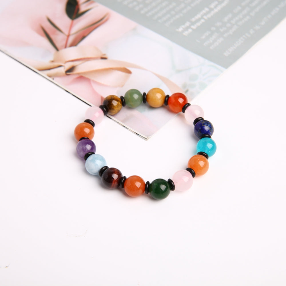 Bracelet Chakra 10mm Pierres Naturelles