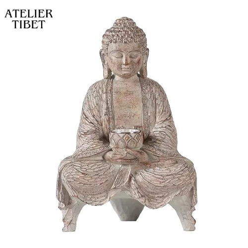 Statue Bouddha Solaire en Résine – Décoration Zen Intérieur / Extérieur
