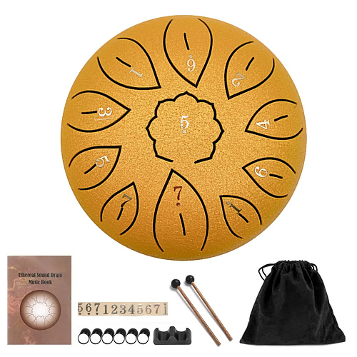 Tongue Drum 11 notes – Ensemble Steel Drum compact & accessible pour méditation et détente