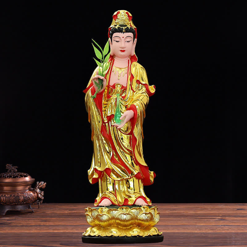 Figurine de Bodhisattva Avalokitesvara de Chenrezig Statue en résine Harmony Décoration de la maison