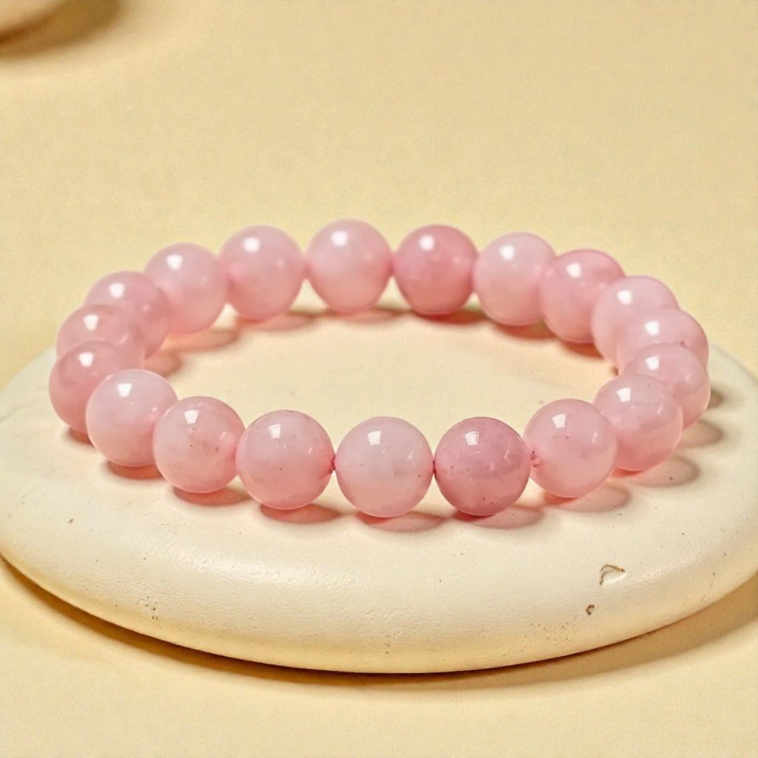 Bracelet Amour Inconditionnel en Quartz Rose