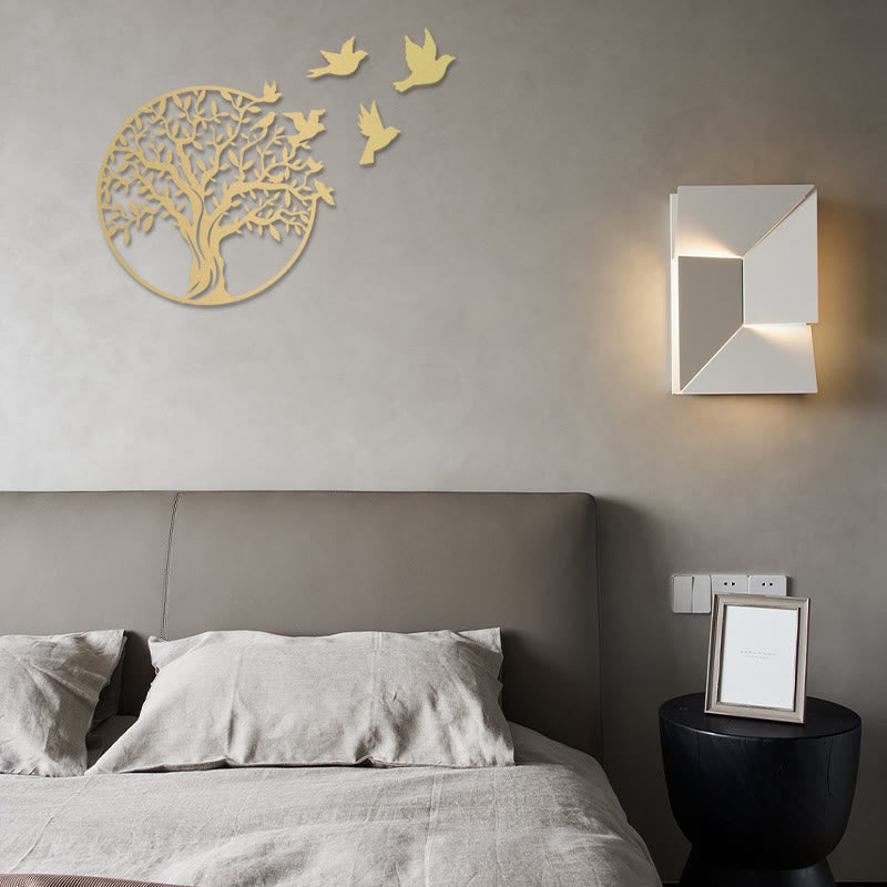 Pierre Arbre de vie Oiseaux Signe Cadeau de pendaison de crémaillère Art mural de l'unité