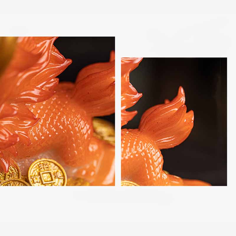 Pierres changeantes de couleur, petite figurine en résine Kirin pour décoration de maison