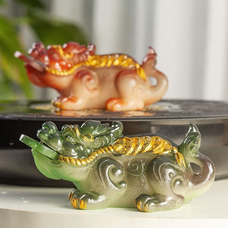 Pierres changeantes de couleur, petites pièces de cuivre PiXiu, résine, thé, animal de compagnie, richesse, décoration de la maison