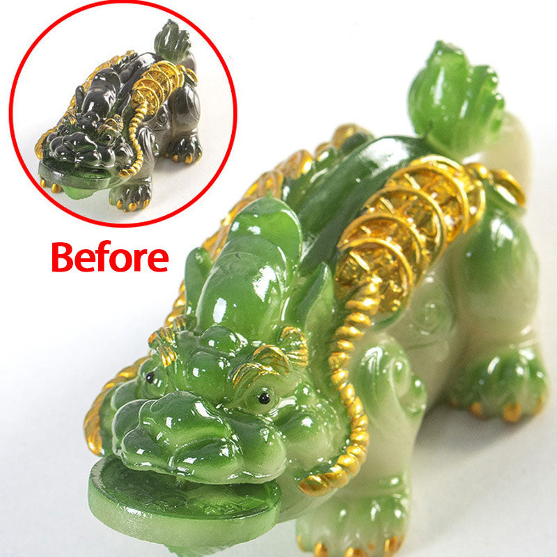 Pierres changeantes de couleur, petites pièces de cuivre PiXiu, résine, thé, animal de compagnie, richesse, décoration de la maison