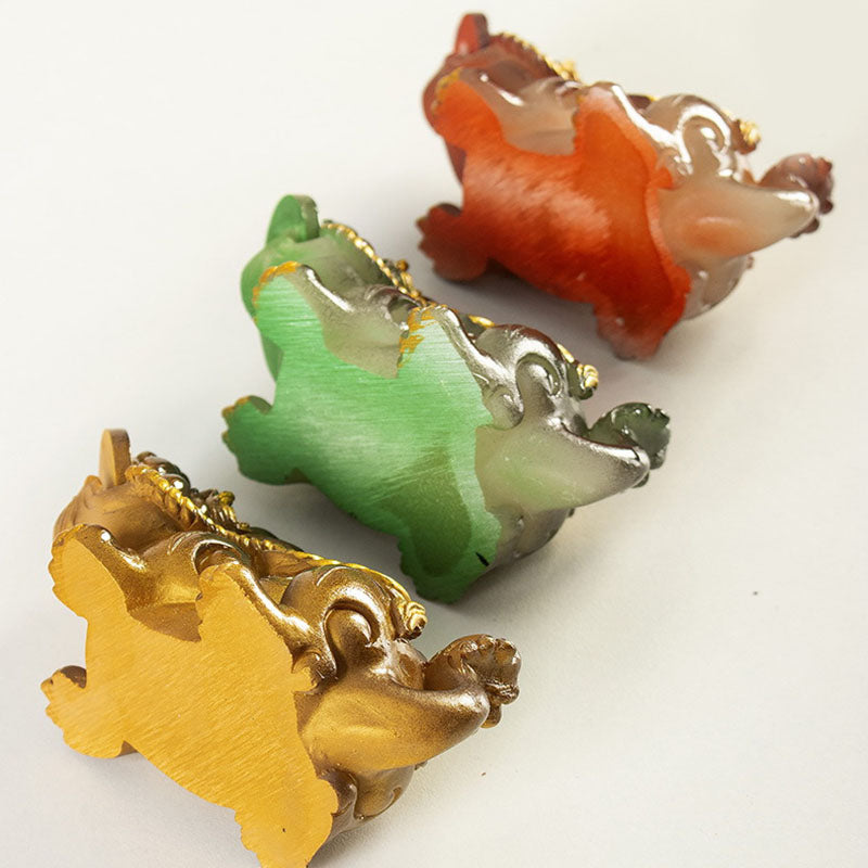 Pierres changeantes de couleur, petites pièces de cuivre PiXiu, résine, thé, animal de compagnie, richesse, décoration de la maison
