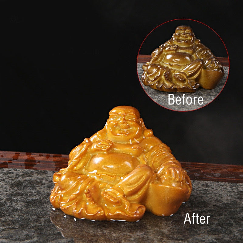 changeantes de couleur Bouddha rieur résine thé animal de compagnie richesse maison figurine décoration