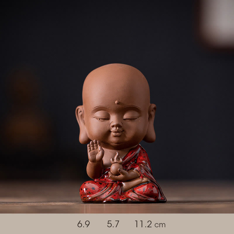 Mini Gautama bouddha Sakyamuni Kwan Yin Avalokitesvara Ksitigarbha sérénité décoration de bureau en céramique