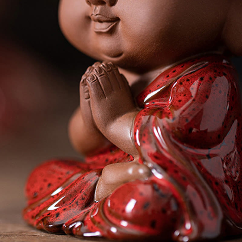 Mini Gautama bouddha Sakyamuni Kwan Yin Avalokitesvara Ksitigarbha sérénité décoration de bureau en céramique
