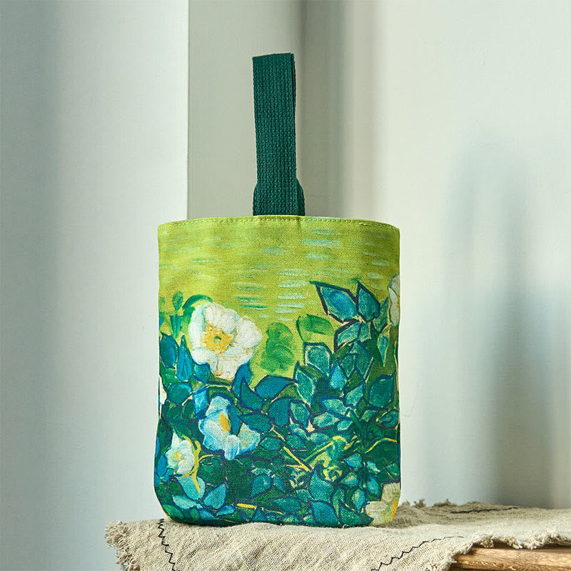 — Sac Cabas Toile « Wild Rose » — Élégance Botanique & Accessoire Intentionnel