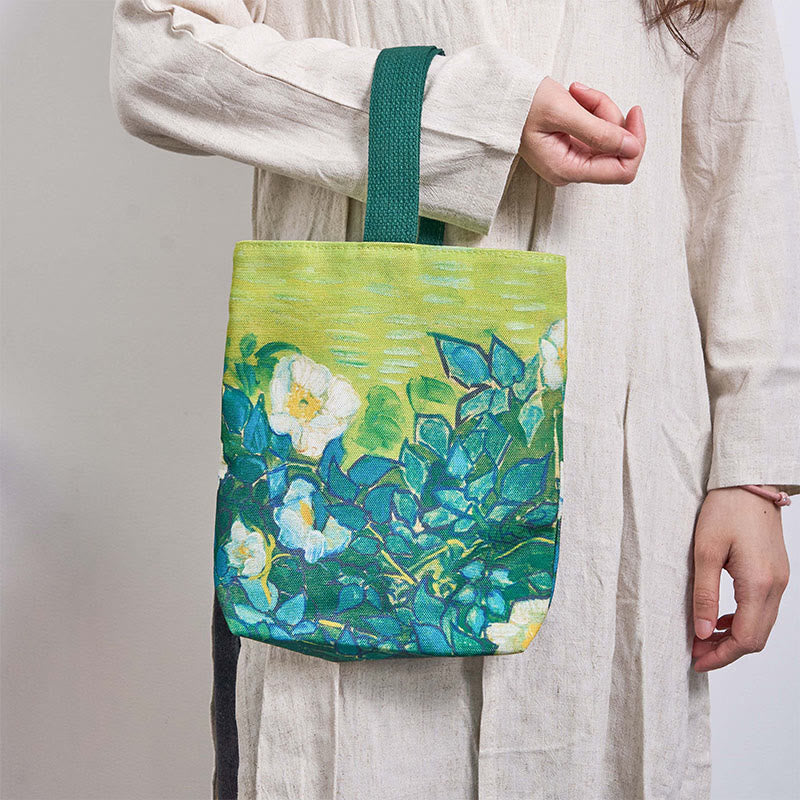 — Sac Cabas Toile « Wild Rose » — Élégance Botanique & Accessoire Intentionnel