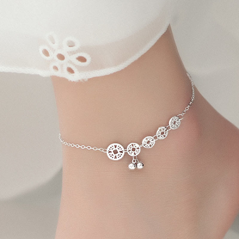 Chevillère Argent 925 et Pièces Cuivre Symboliques