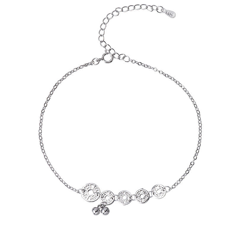 Chevillère Argent 925 et Pièces Cuivre Symboliques