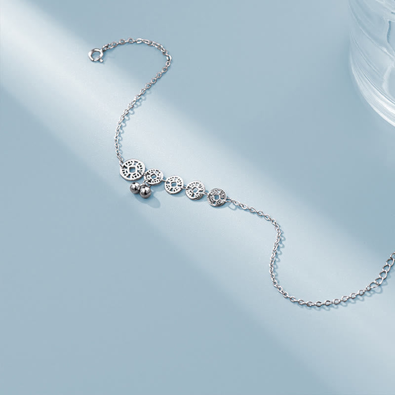 Chevillère Argent 925 et Pièces Cuivre Symboliques