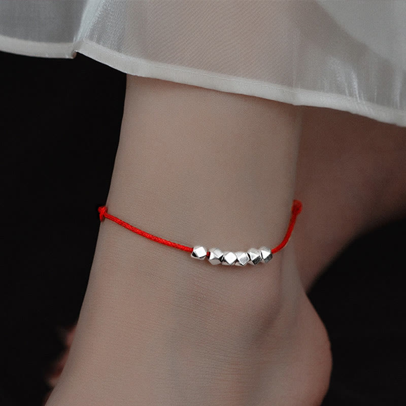 Chevillère Spirituelle Argent 925 et Corde Tressée