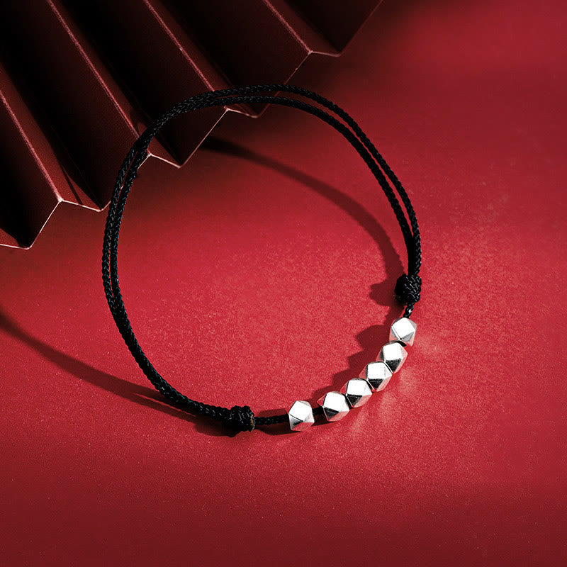 Chevillère Spirituelle Argent 925 et Corde Tressée