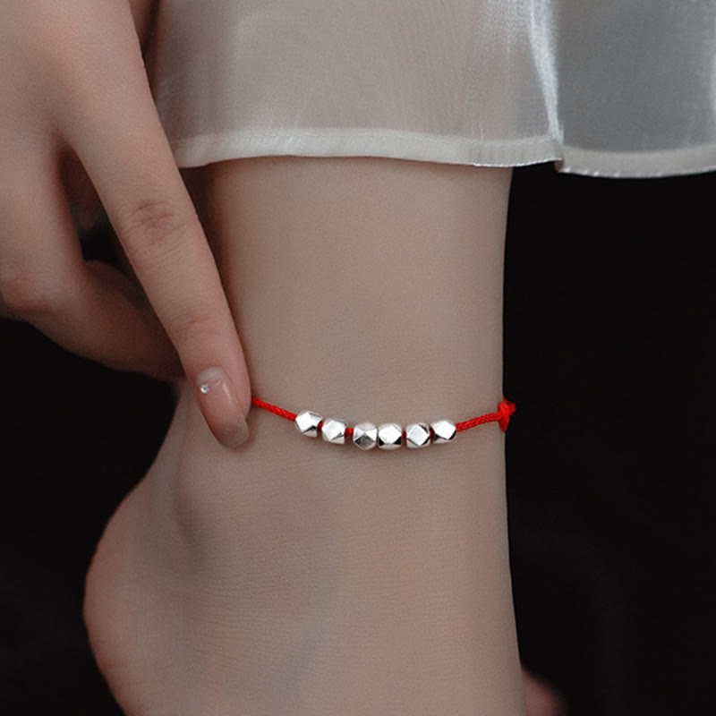 Chevillère Spirituelle Argent 925 et Corde Tressée