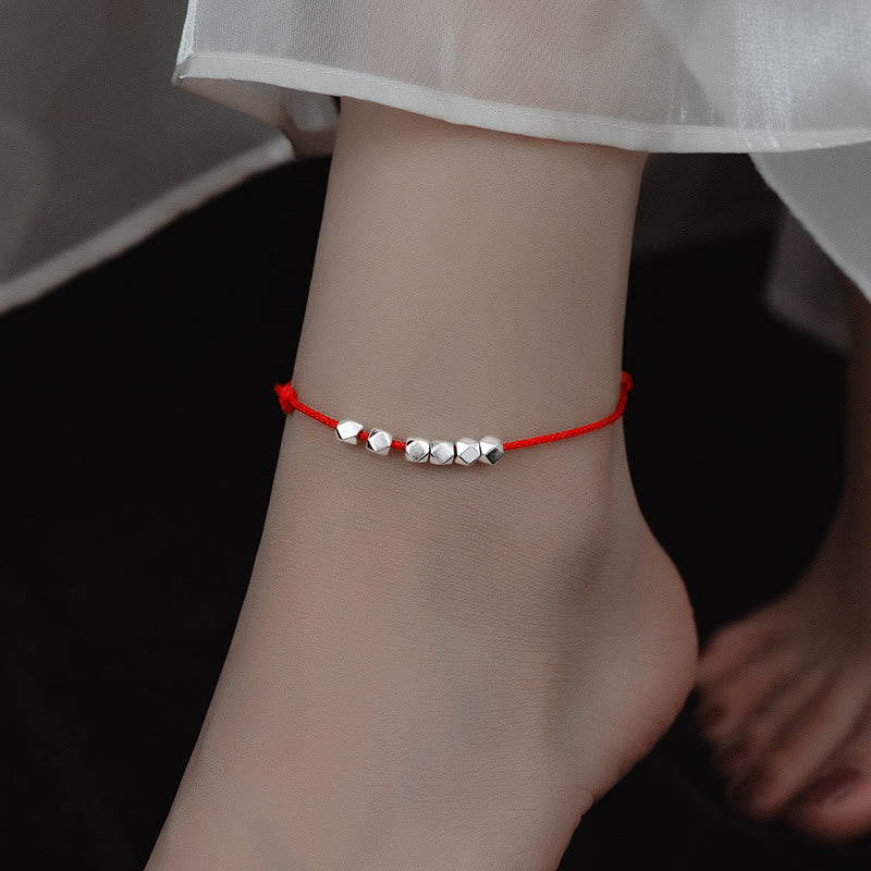 Chevillère Spirituelle Argent 925 et Corde Tressée