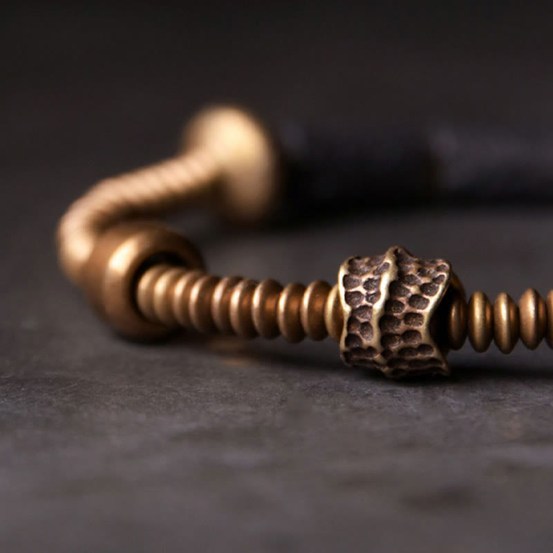 Bracelet Spirituel Unisexe en Pierre de Lave & Cuivre – Abondance & Ancrage