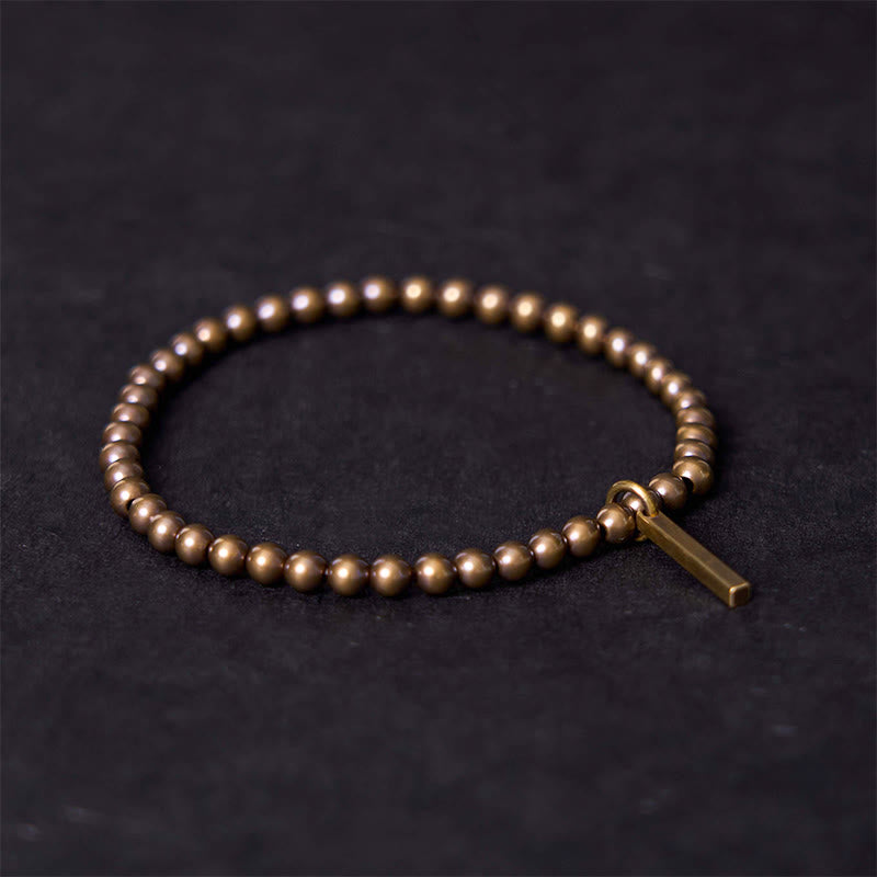 Bracelet Spirituel Self-Care en Perles de Cuivre & Laiton