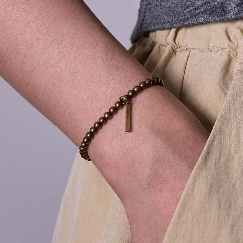 Bracelet Spirituel Self-Care en Perles de Cuivre & Laiton