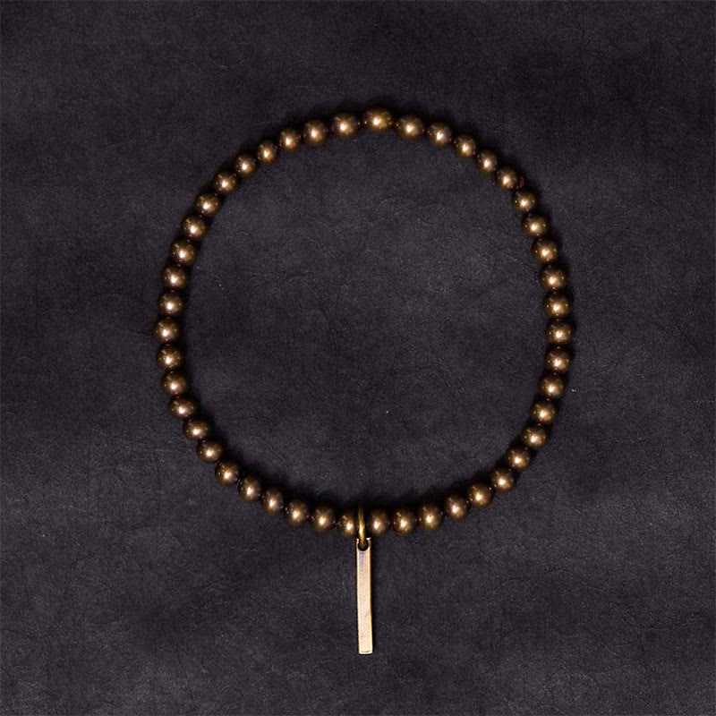 Bracelet Spirituel Self-Care en Perles de Cuivre & Laiton