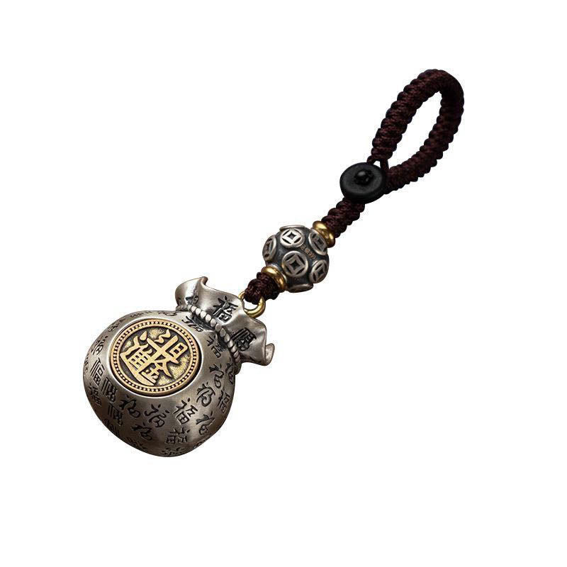 — Porte-clés Sac de Richesse Fu — Talisman Symbolique de Prospérité & Abondance
