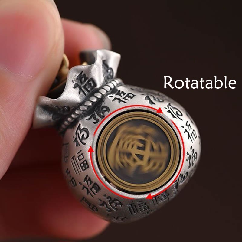 — Porte-clés Sac de Richesse Fu — Talisman Symbolique de Prospérité & Abondance