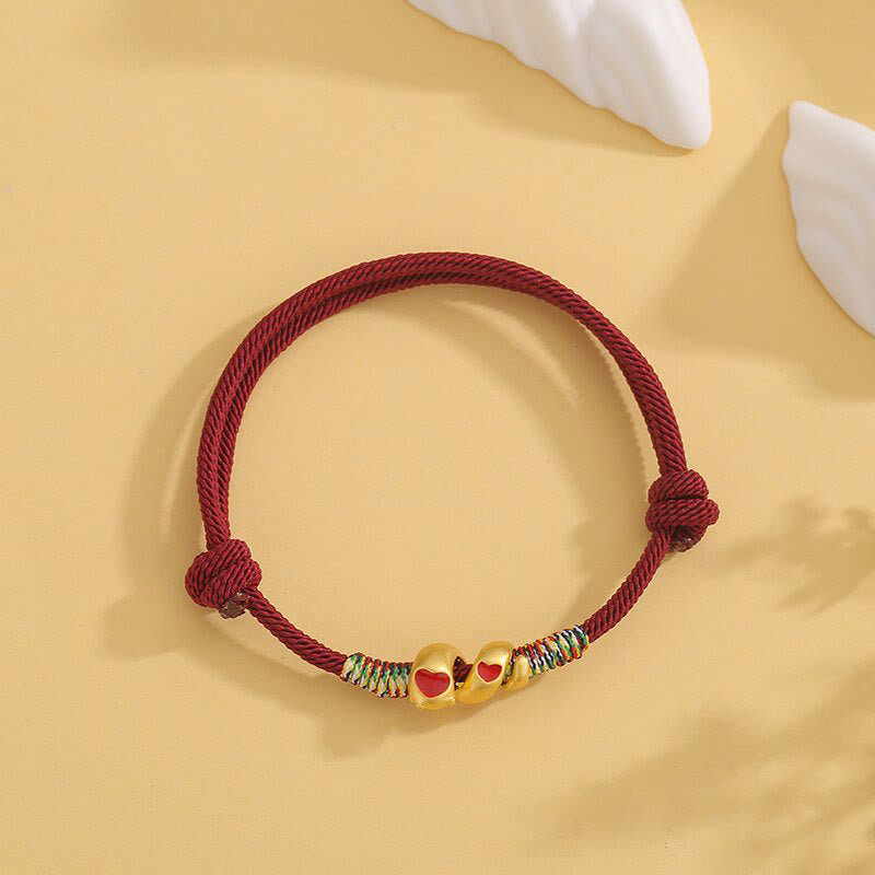 Bracelet de Protection Fil Rouge avec Breloque Serpent en Alliage de Cuivre (Ajustable)