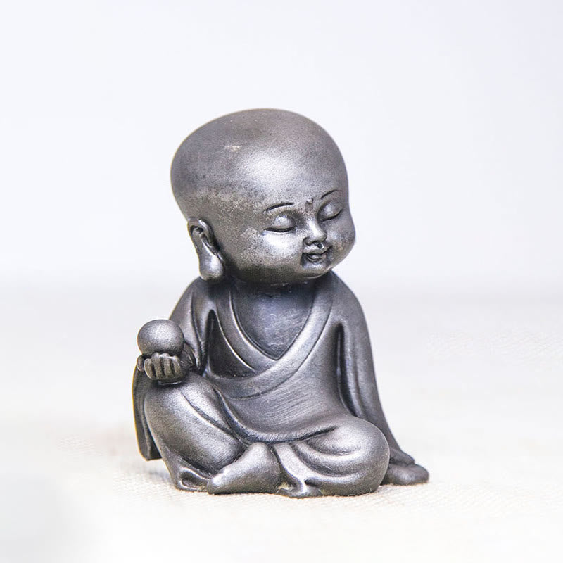 Pierres faites à la main, Ksitigarbha Kwan Yin Guanyin Avalokitesvara Tathagata, poudre de fer rouille, Statue en résine moulée, décoration de la maison