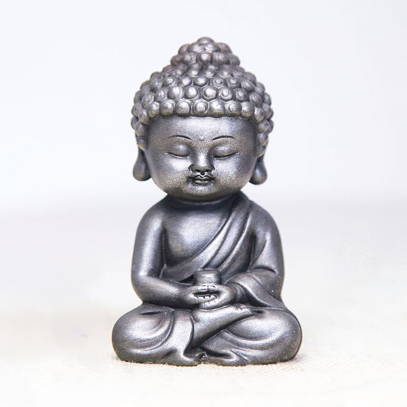 Pierres faites à la main, Ksitigarbha Kwan Yin Guanyin Avalokitesvara Tathagata, poudre de fer rouille, Statue en résine moulée, décoration de la maison
