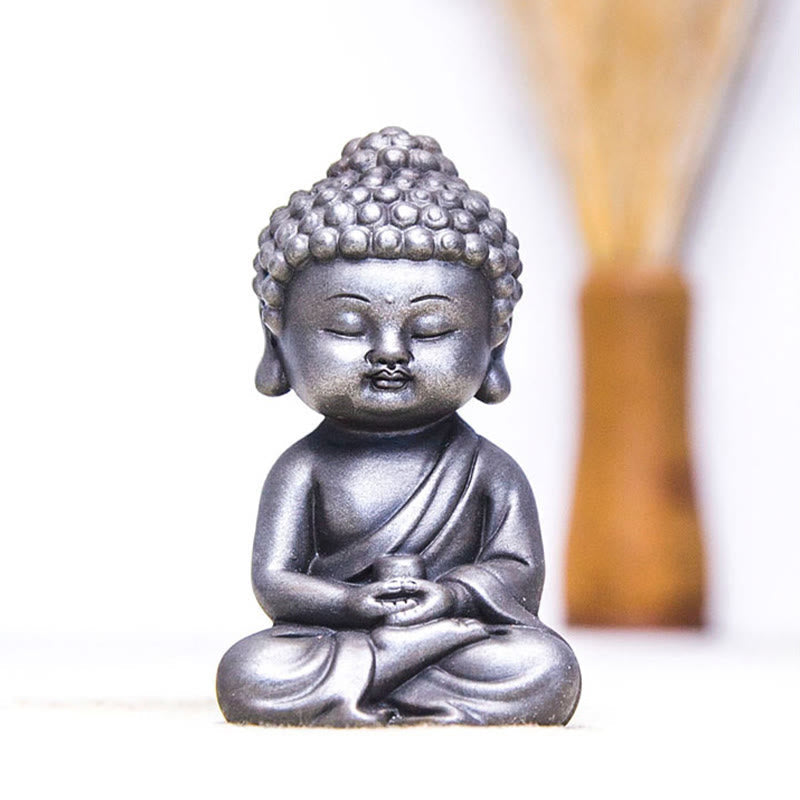 Pierres faites à la main, Ksitigarbha Kwan Yin Guanyin Avalokitesvara Tathagata, poudre de fer rouille, Statue en résine moulée, décoration de la maison