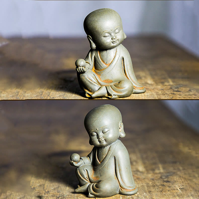 Pierres faites à la main, Ksitigarbha Kwan Yin Guanyin Avalokitesvara Tathagata, poudre de fer rouille, Statue en résine moulée, décoration de la maison