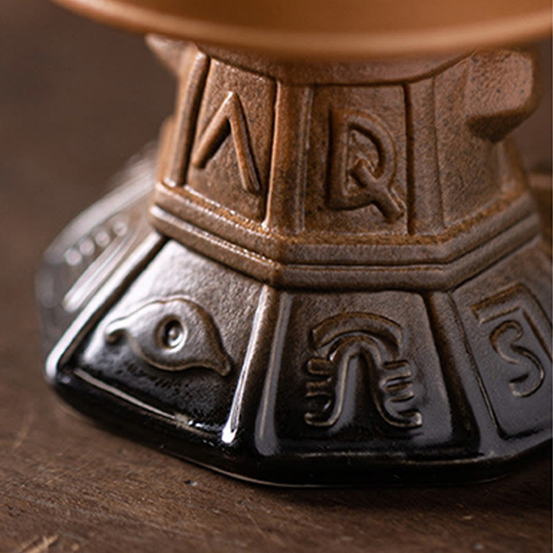 Brûleur d'encens en céramique de guérison en Buddha Stones Sanxingdui Décoration de bureau