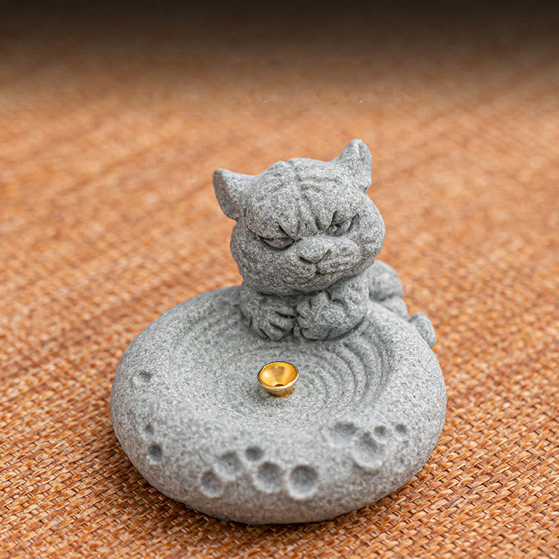 Brûleur d'encens de guérison du zodiaque chinois en Buddha Stones Décoration de bureau