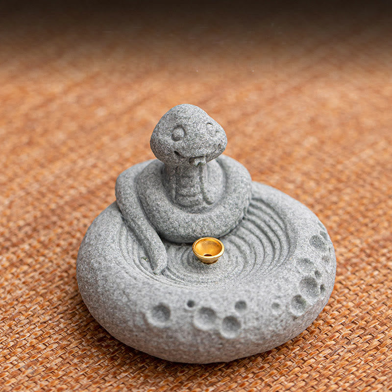Brûleur d'encens de guérison du zodiaque chinois en Buddha Stones Décoration de bureau