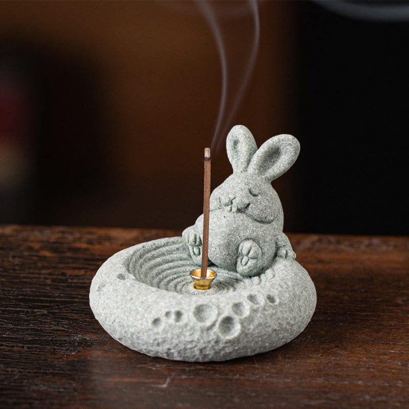 Brûleur d'encens de guérison du zodiaque chinois en Buddha Stones Décoration de bureau