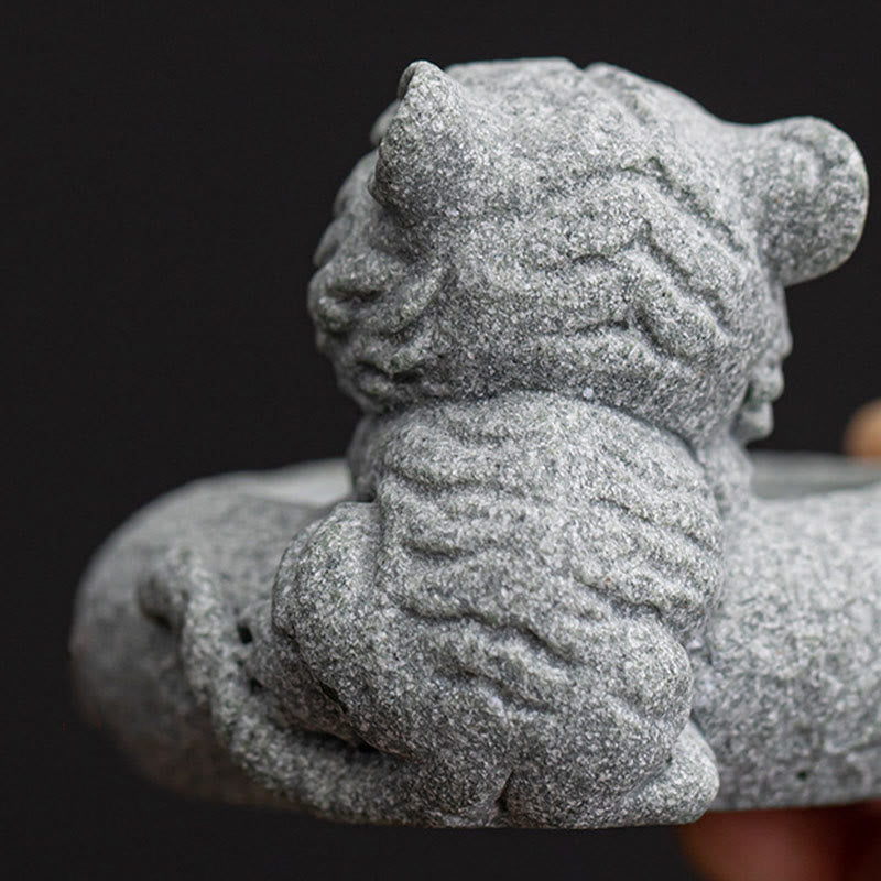 Brûleur d'encens de guérison du zodiaque chinois en Buddha Stones Décoration de bureau