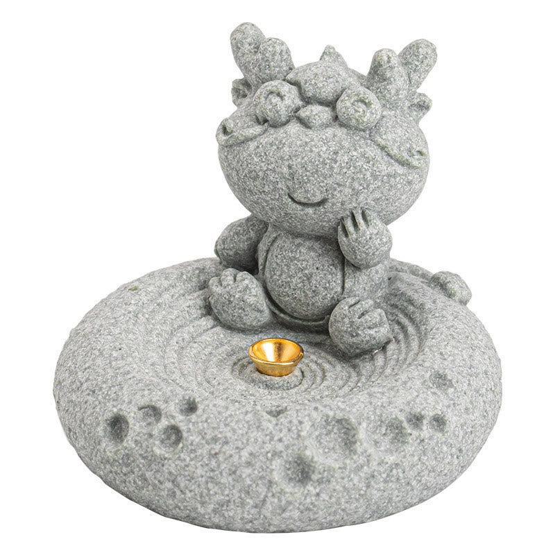Brûleur d'encens de guérison du zodiaque chinois en Buddha Stones Décoration de bureau
