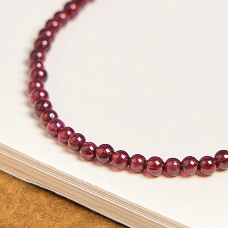 Bracelet Pixiu Purification Multicouche en Grenat Naturel 3 mm | Protection & Abondance Symbolique