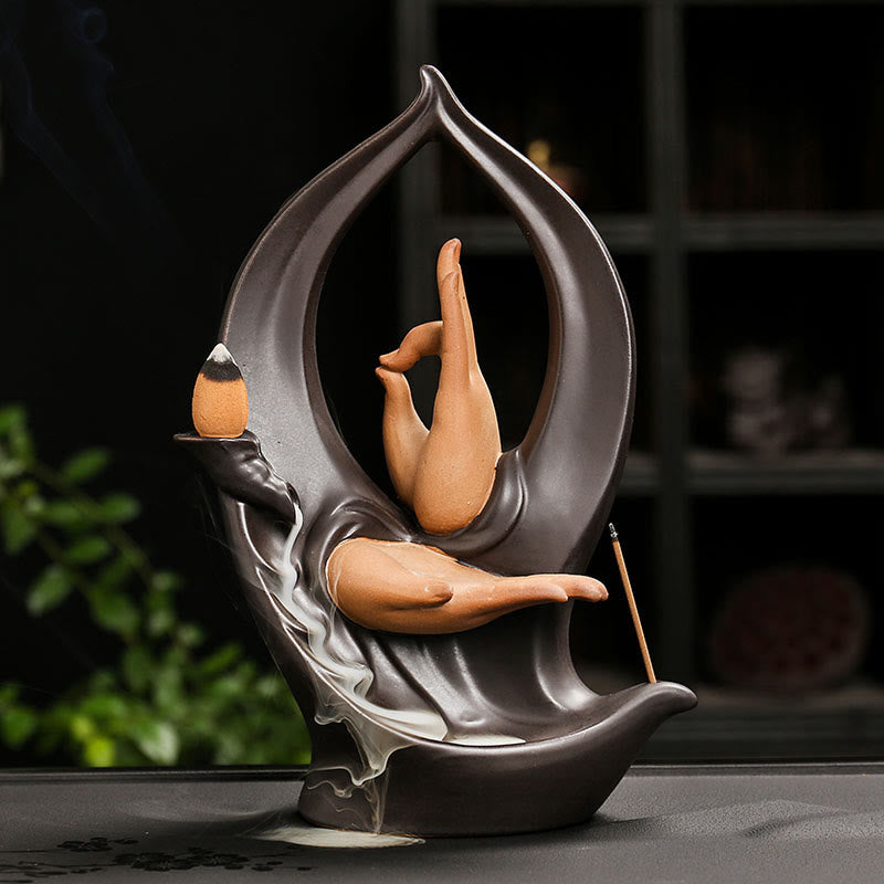 Brûleur d’Encens Main de Bouddha Céramique – Artisanat & Fumée à Reflux