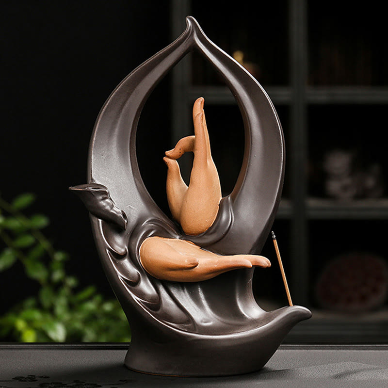 Brûleur d’Encens Main de Bouddha Céramique – Artisanat & Fumée à Reflux