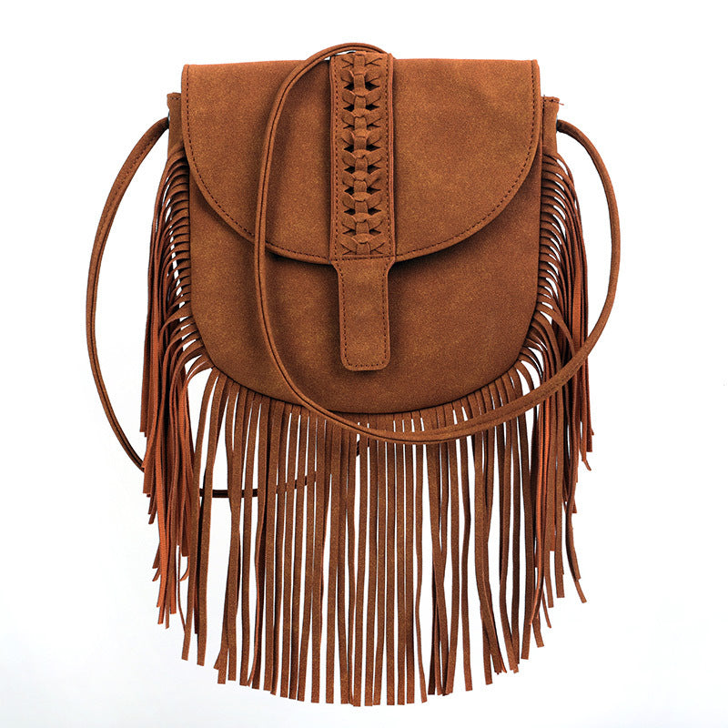 Sac à bandoulière femme en imitation daim – Polyester – 19 cm