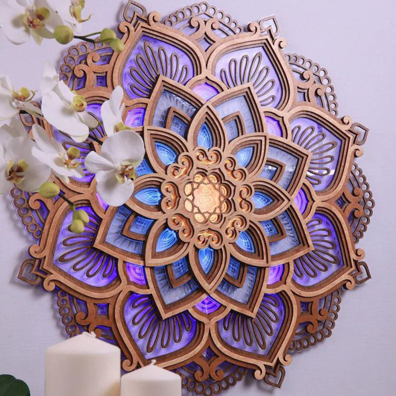 Veilleuse de Nuit Mandala – Lumière Douce & Ambiance Spirituelle